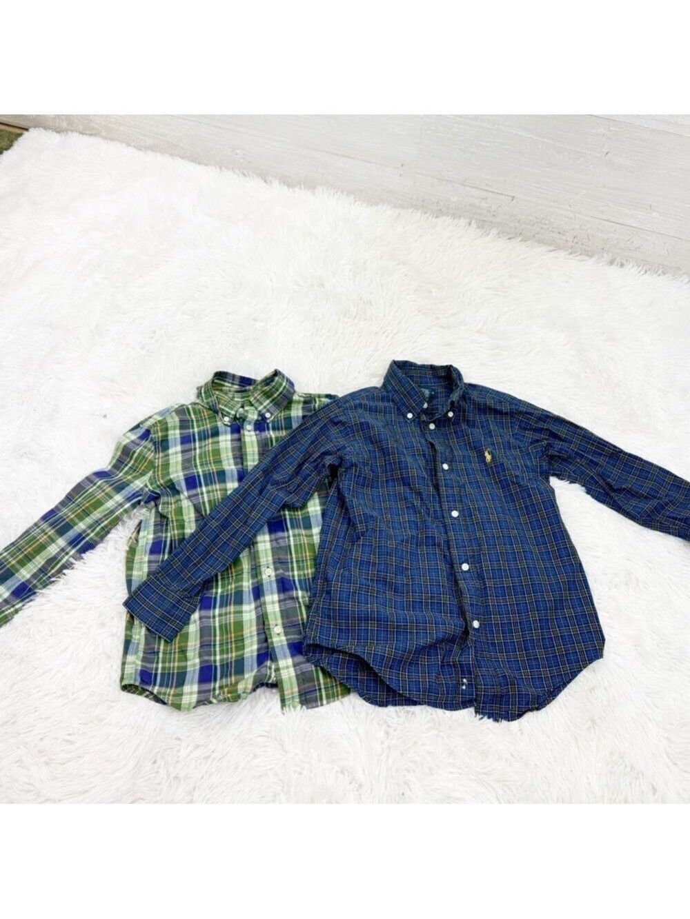 Ralph Lauren Plaid Long Sleeve Button Down Shirt Bundle